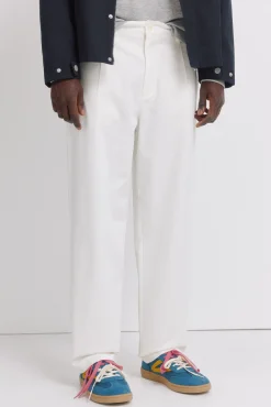 Best Springfield Pantalon droit &agrave; coupe d&eacute;contract&eacute;e beige