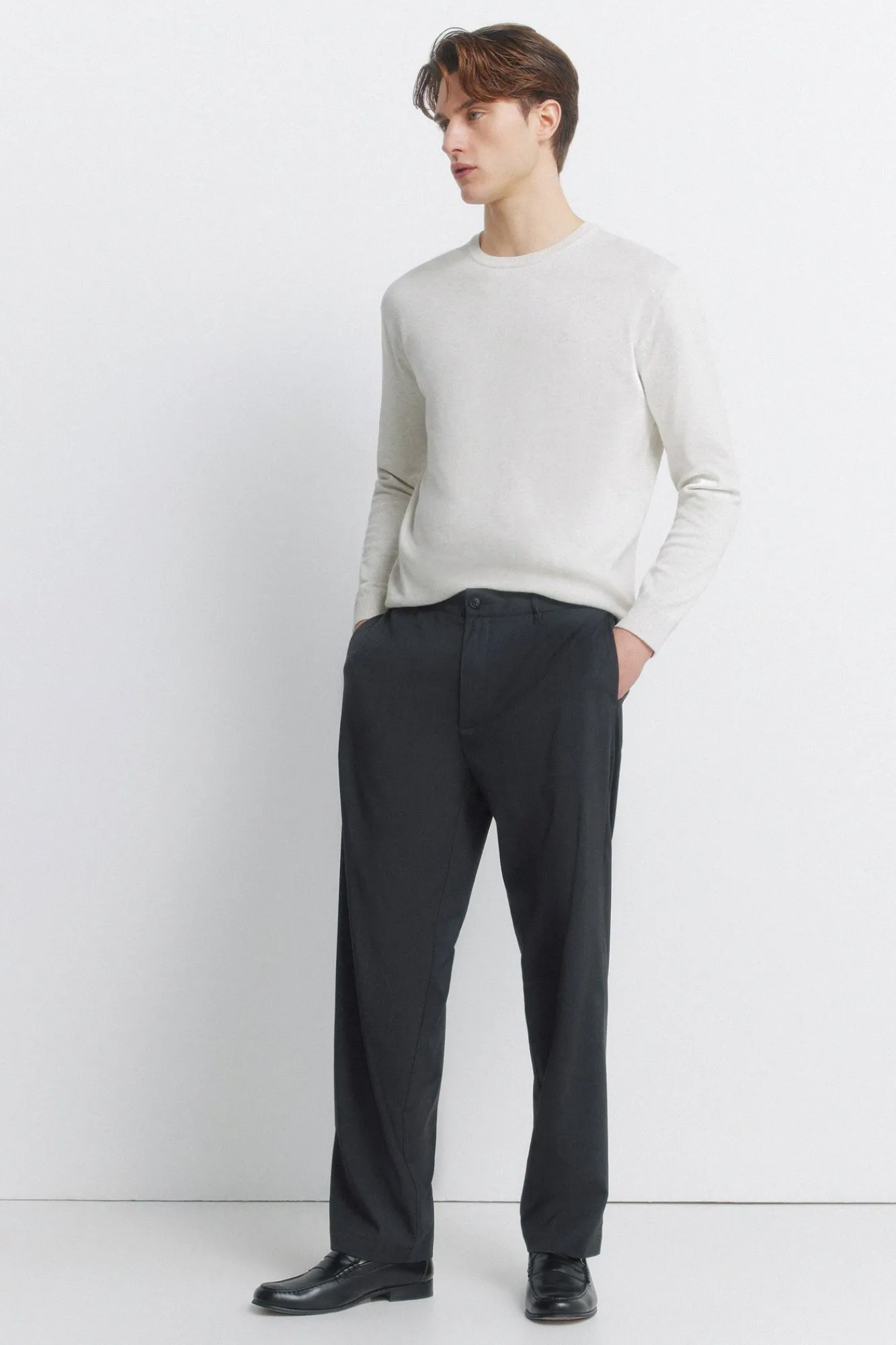 Clearance Springfield Pantalon droit ample gris