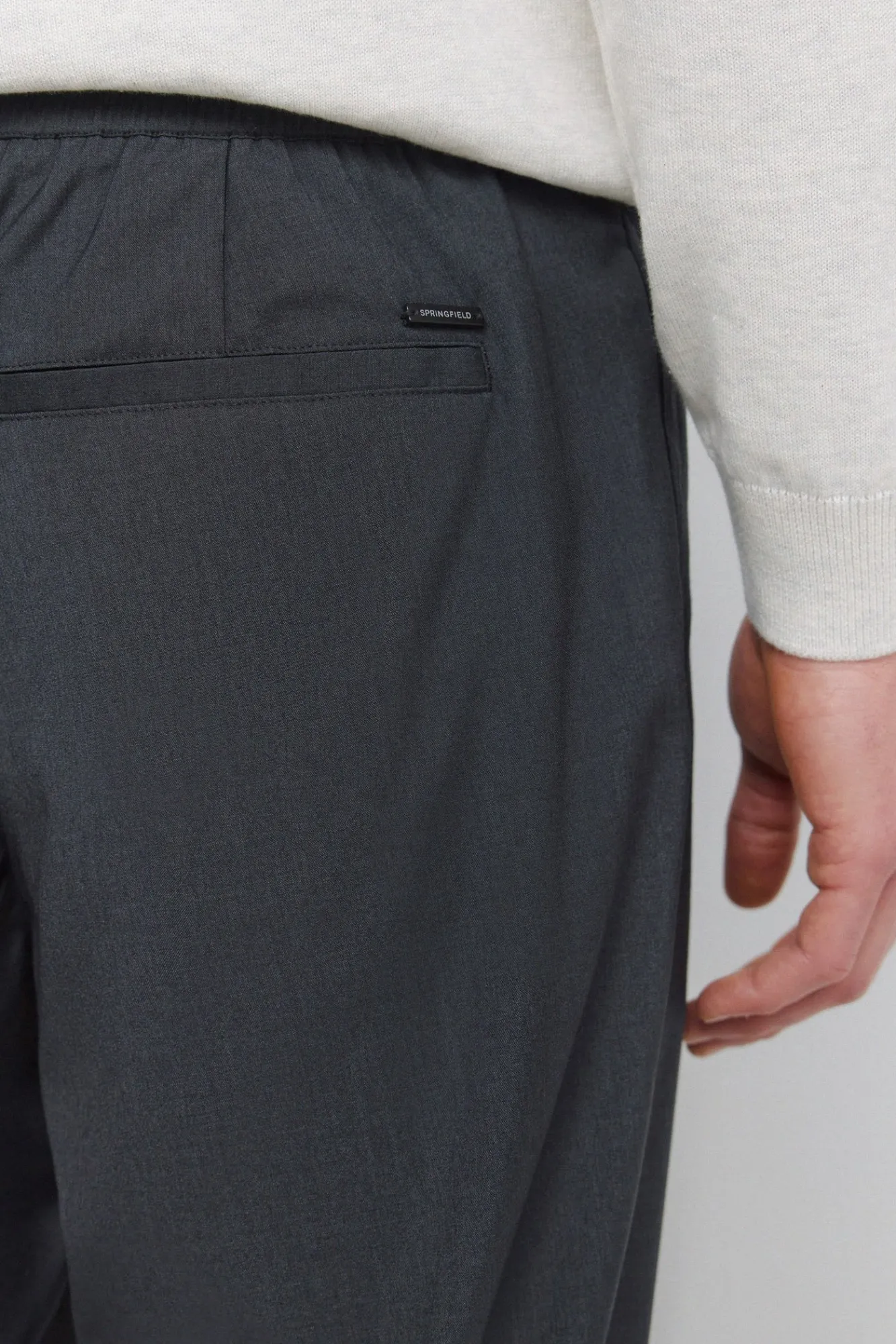 Clearance Springfield Pantalon droit ample gris