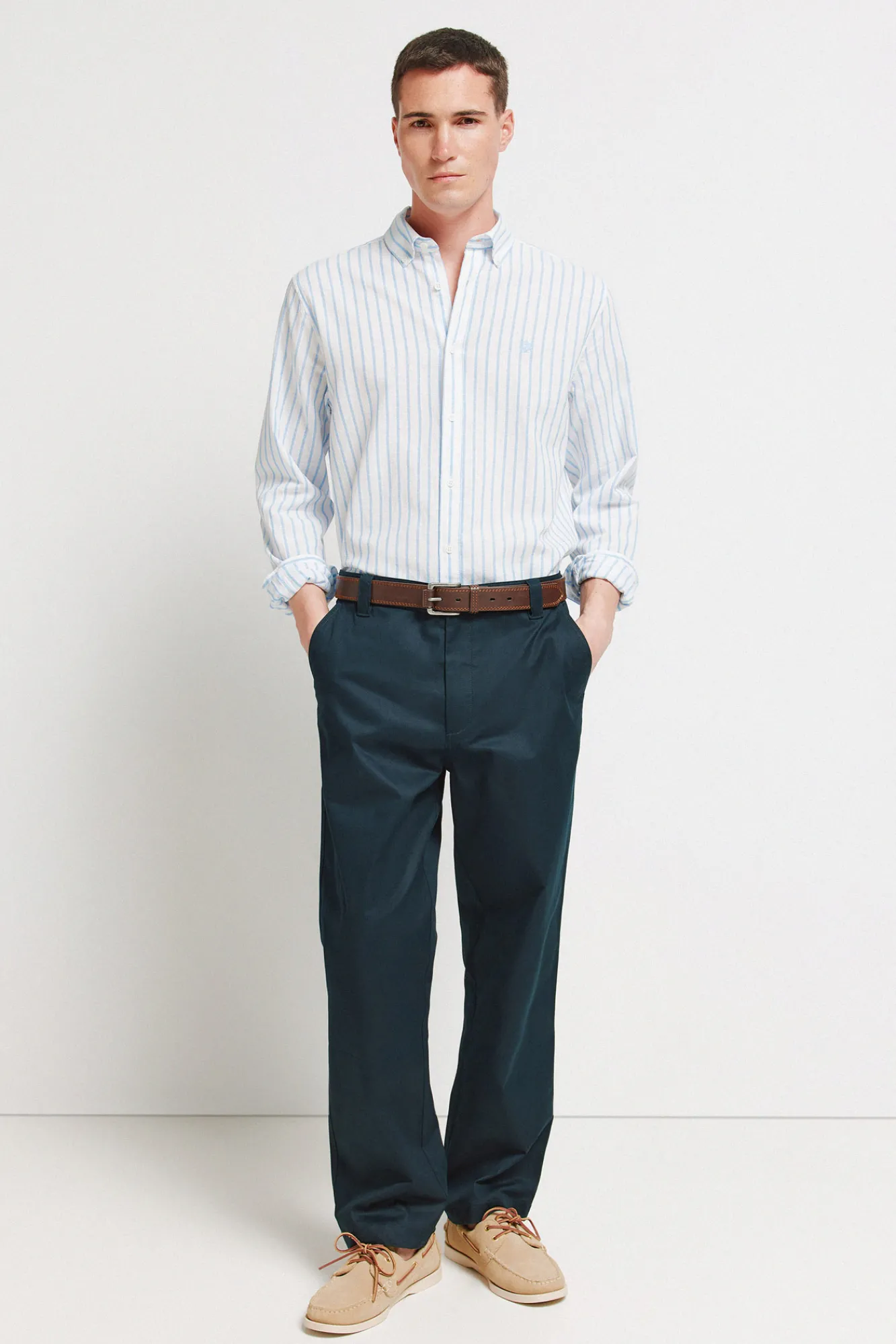 Hot Springfield Pantalon droit ample bleu