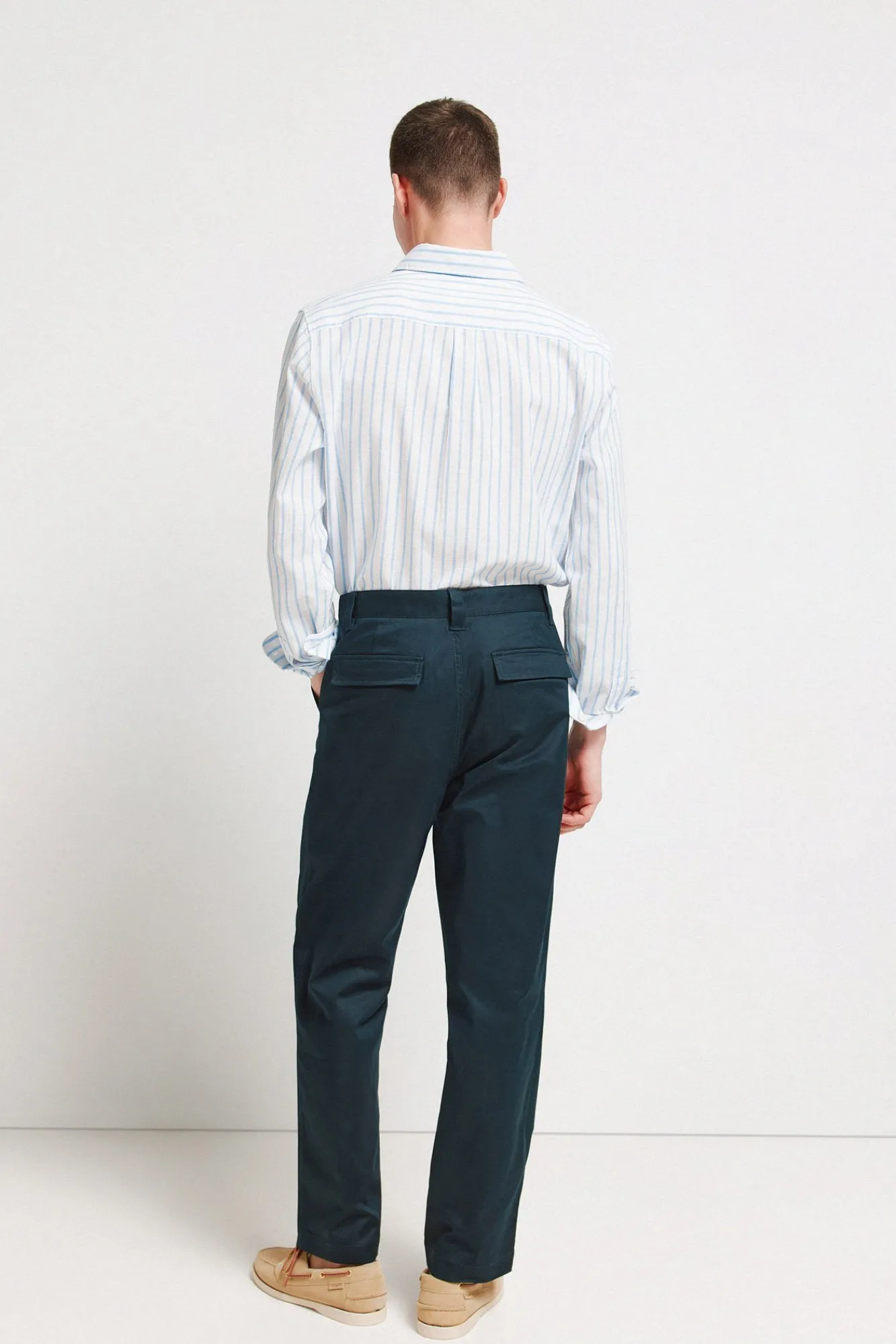 Hot Springfield Pantalon droit ample bleu
