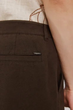 Sale Springfield Pantalon droit coupe droite en lin nude