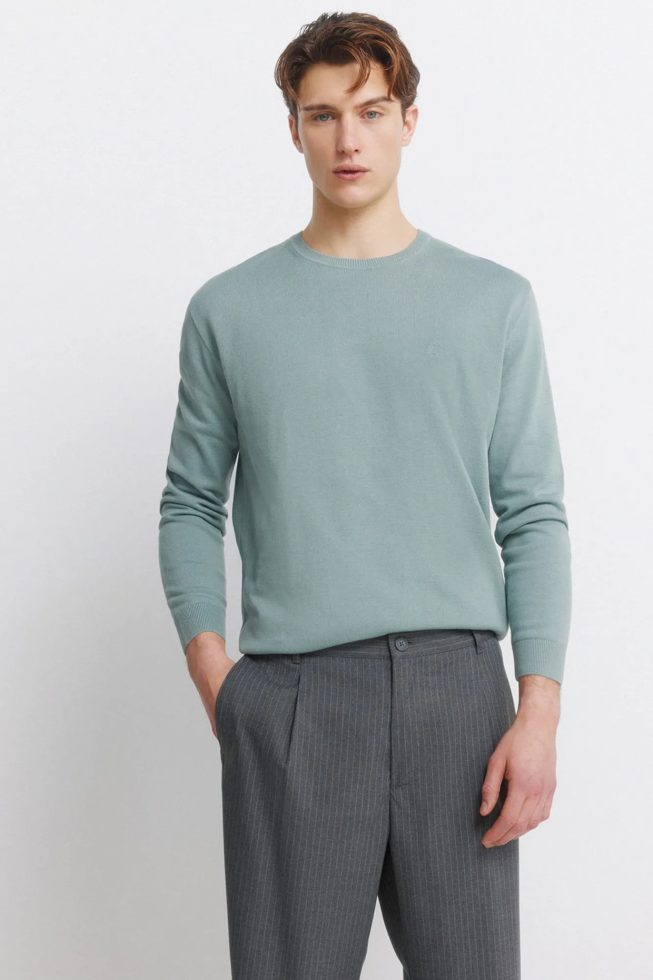 Best Springfield Pantalon droit relaxed fit à rayures gris