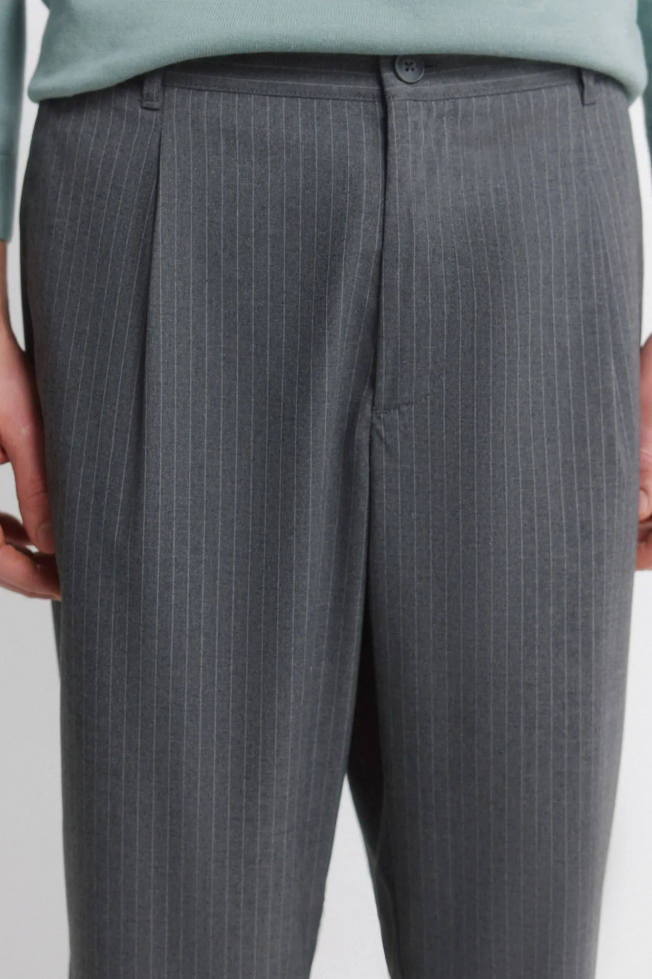 Best Springfield Pantalon droit relaxed fit à rayures gris