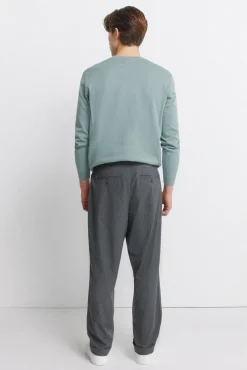 Best Springfield Pantalon droit relaxed fit à rayures gris