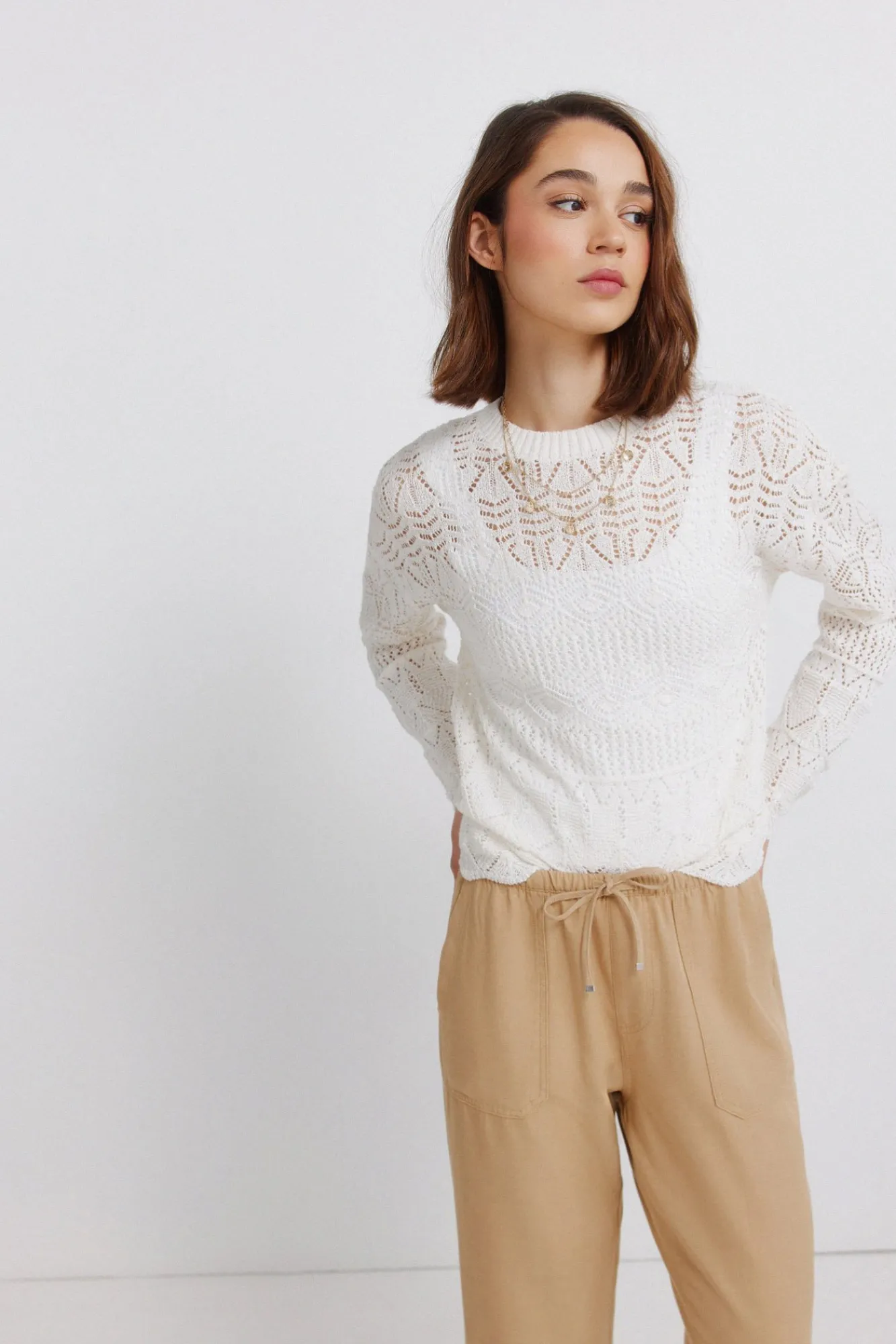 Clearance Springfield Pantalon jogger nude