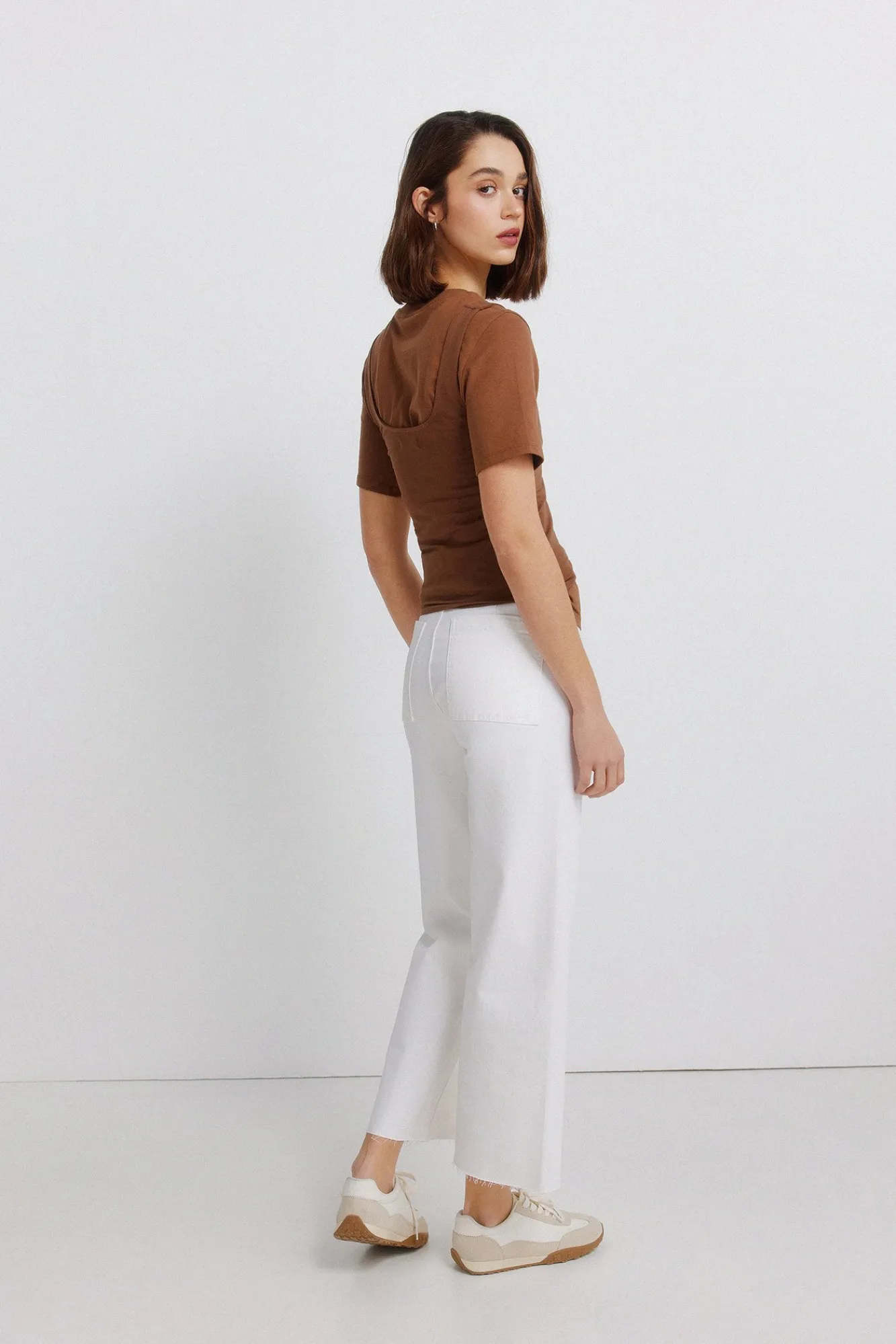 Springfield Pantalon marin blanc