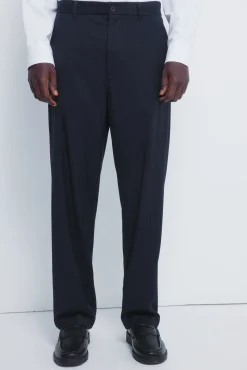 Clearance Springfield Pantalon rayures coupe droite bleu