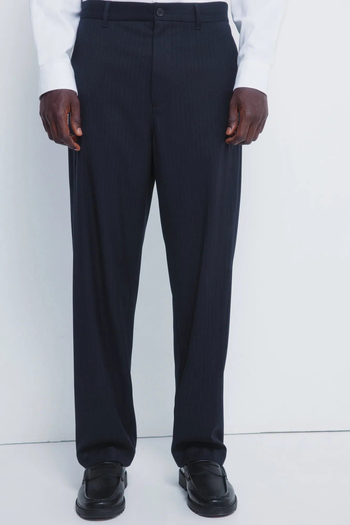 Clearance Springfield Pantalon rayures coupe droite bleu