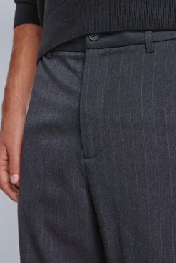Best Springfield Pantalon rayures coupe droite gris