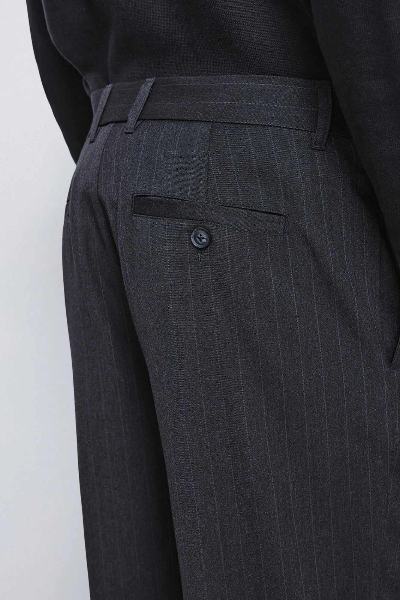 Best Springfield Pantalon rayures coupe droite gris