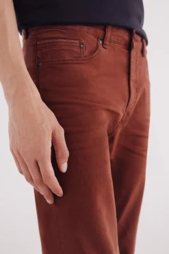 New Springfield Pantalon slim 5 poches rouge