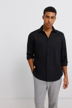 Springfield Pantalon slim fit confortable en lin structuré