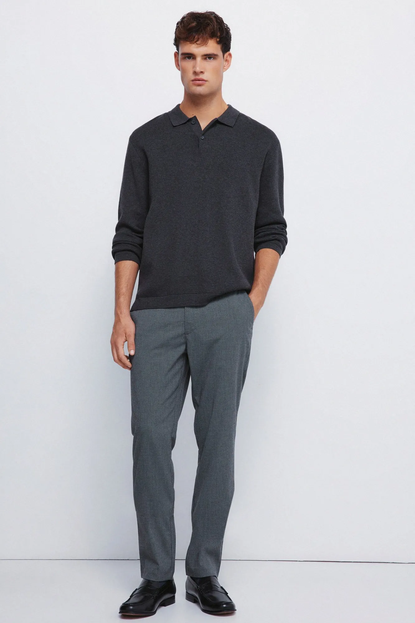 Hot Springfield Pantalon slim fit structuré gris