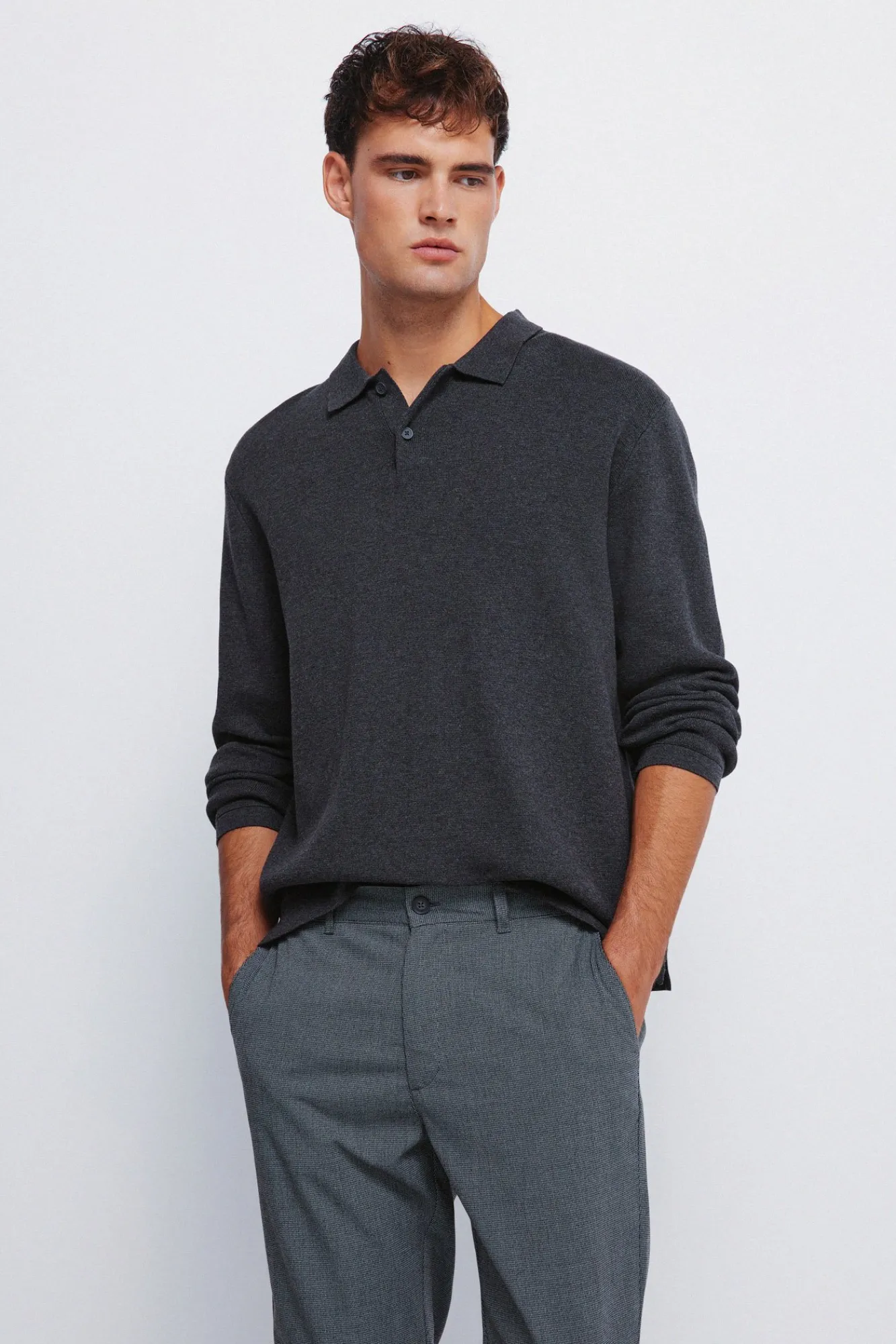 Hot Springfield Pantalon slim fit structuré gris