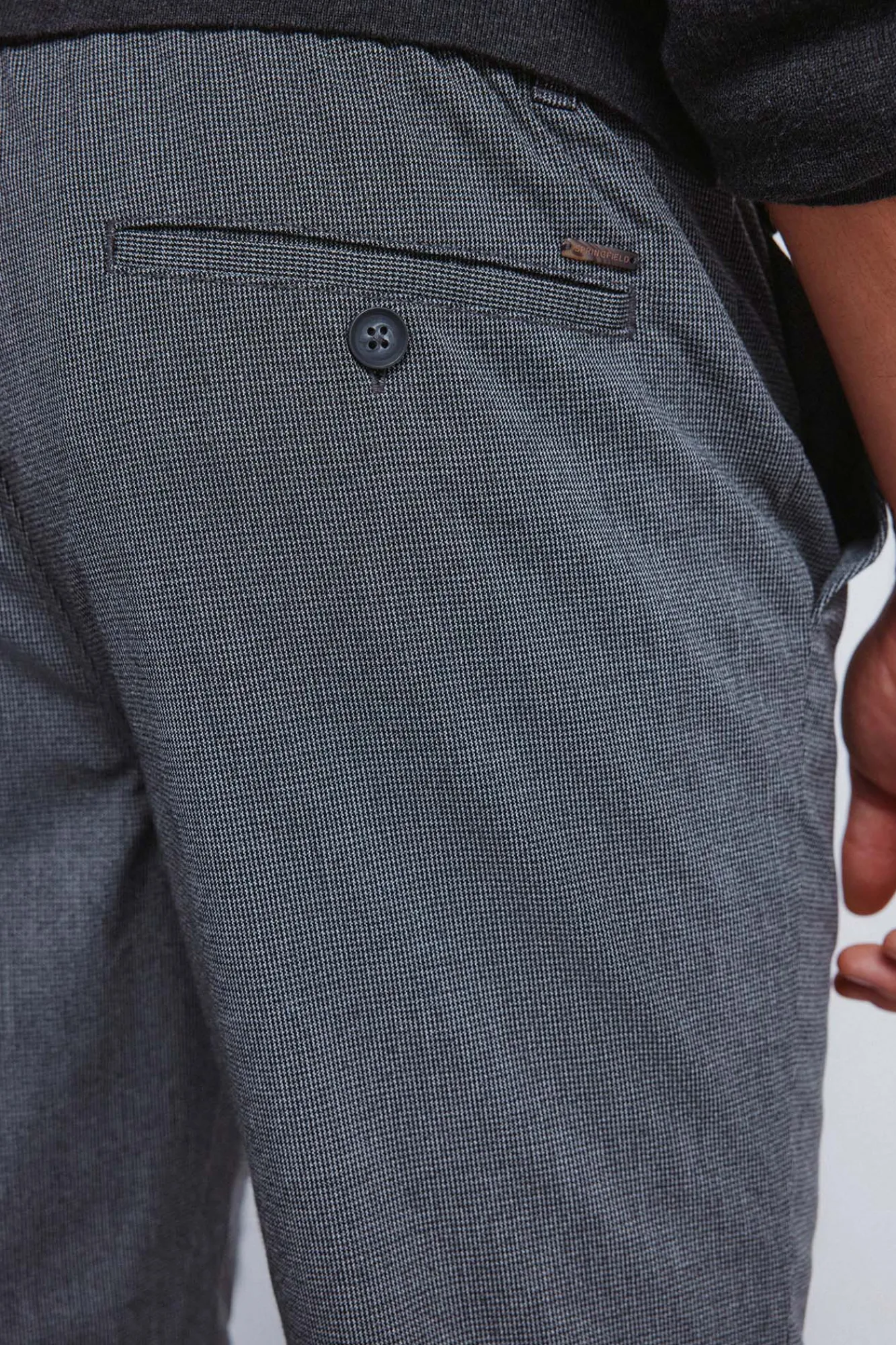 Hot Springfield Pantalon slim fit structuré gris