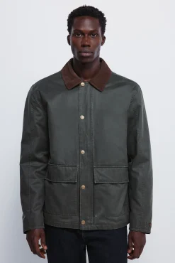 Springfield Parka courte avec col en velours côtelé