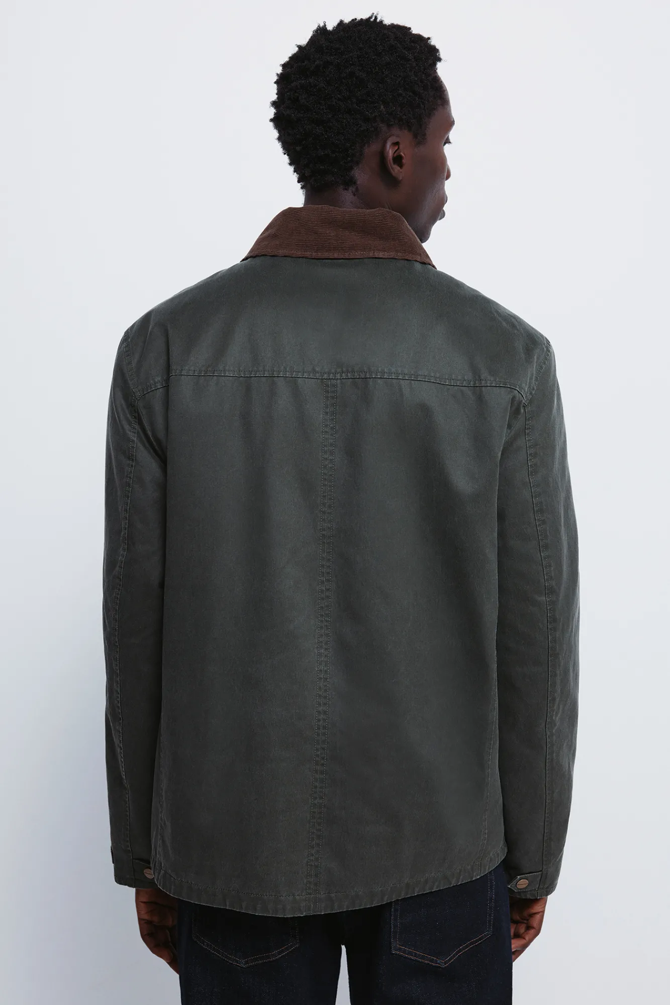 Springfield Parka courte avec col en velours côtelé