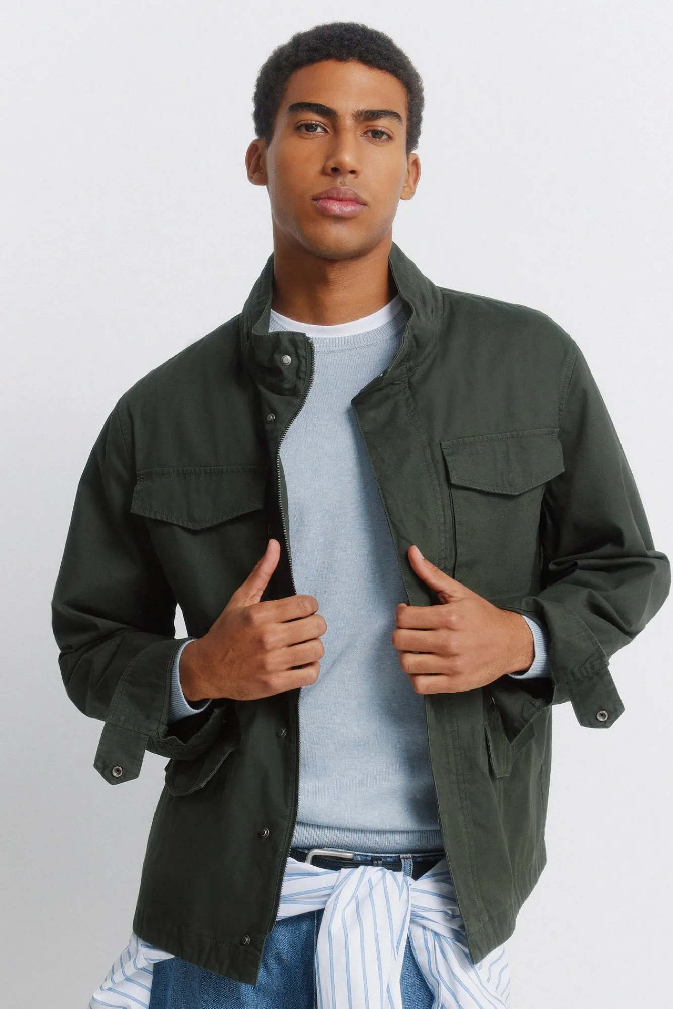 Clearance Springfield Parka en coton beige