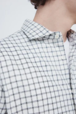 New Springfield Petite chemise &agrave; carreaux blanc