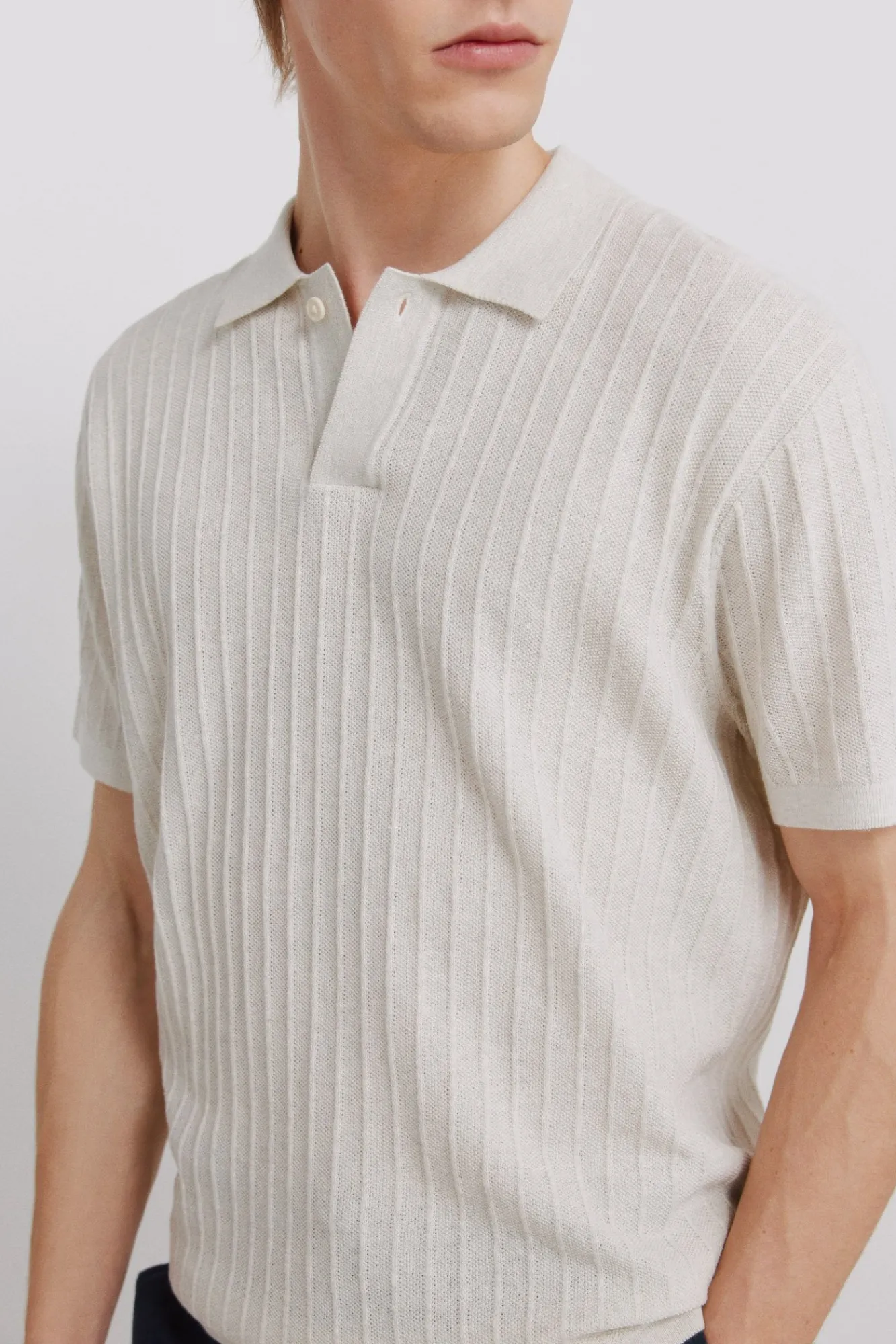 Online Springfield Polo basique structuré gris