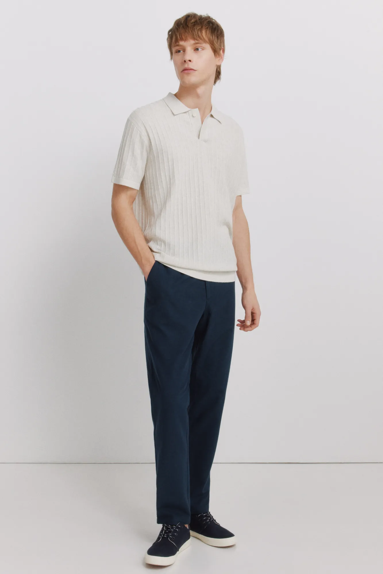 Online Springfield Polo basique structuré gris