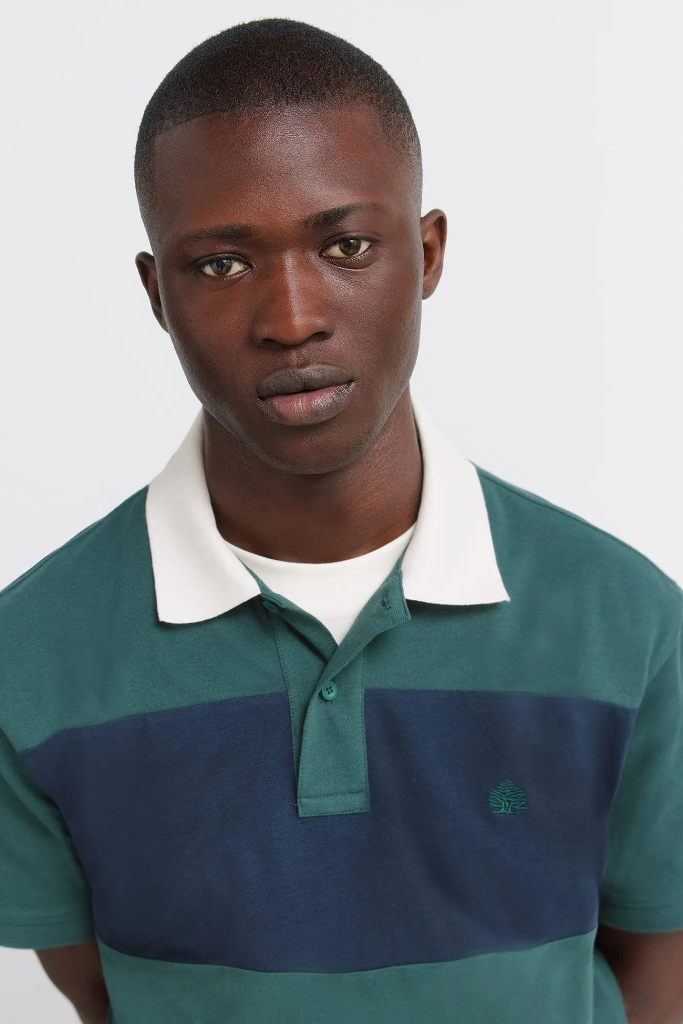 Hot Springfield Polo coupe placée regular fit en piqué bleu