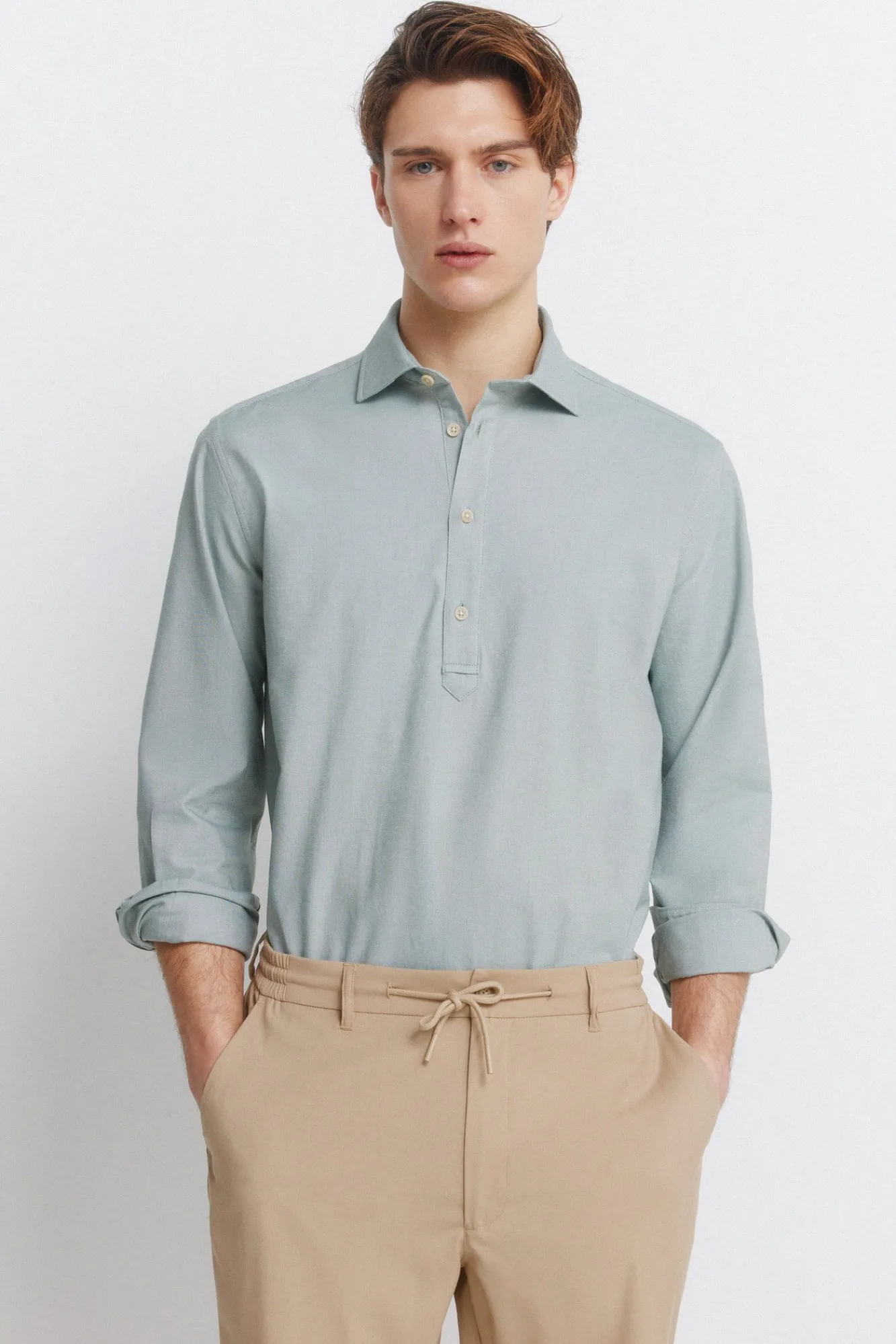Discount Springfield polo Oxford léger vert