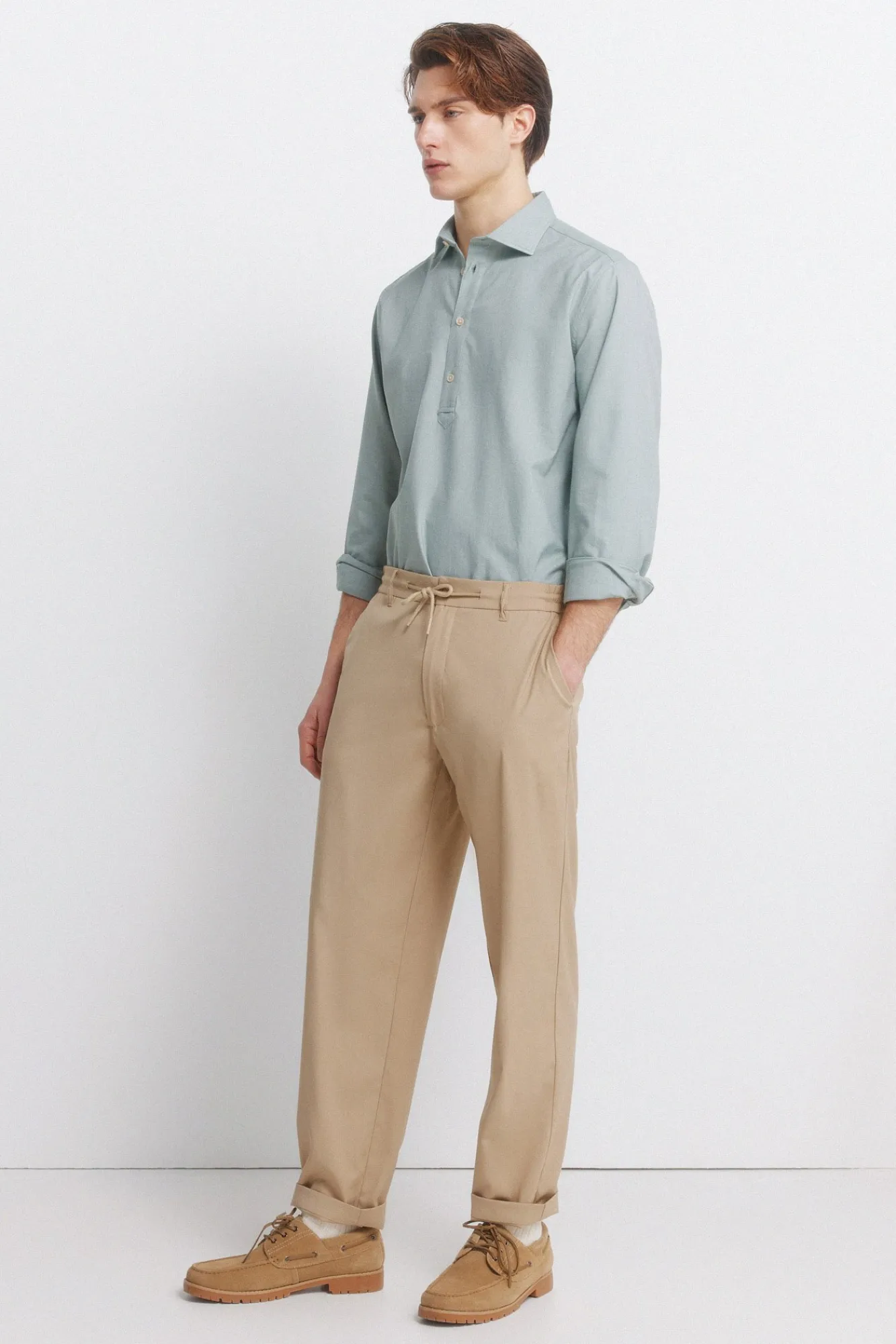 Discount Springfield polo Oxford léger vert