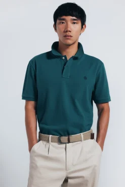 Discount Springfield Polo piqué basique regular fit vert