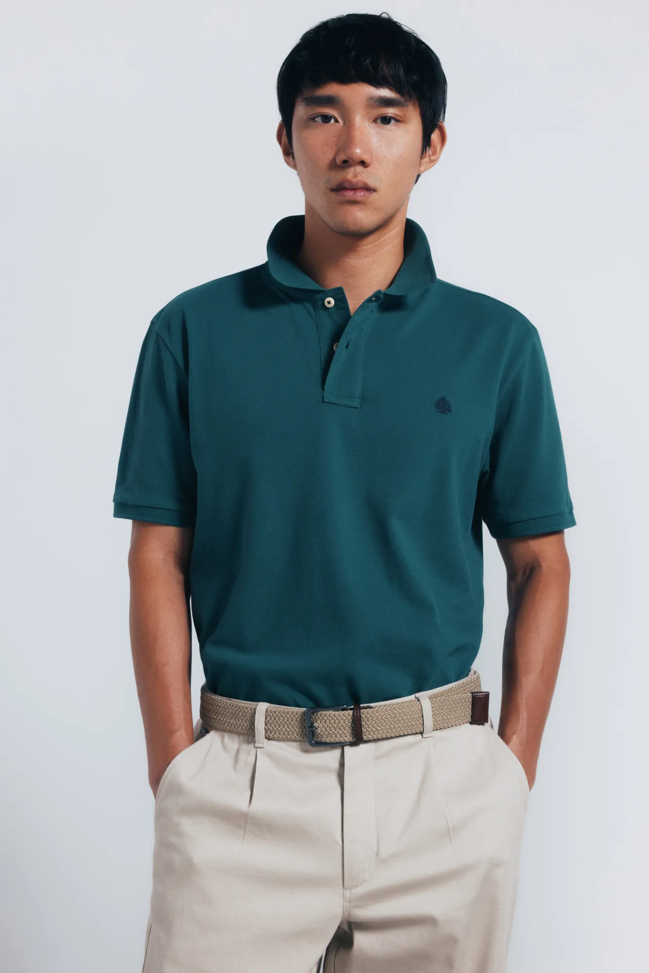 Discount Springfield Polo piqué basique regular fit vert