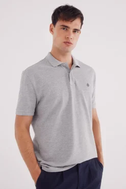 Sale Springfield Polo piqué basique regular fit gris