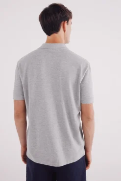 Sale Springfield Polo piqu&eacute; basique regular fit gris