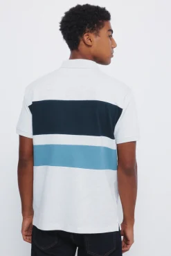 Hot Springfield Polo piqué color block piqué classique gris