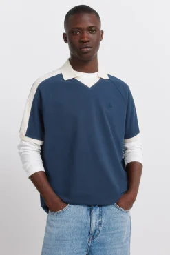 Sale Springfield Polo piqué sport à contraste regular fit bleu