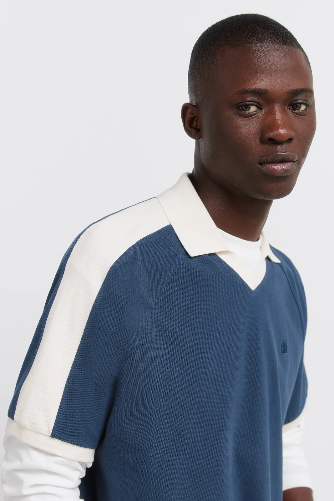 Sale Springfield Polo piqué sport à contraste regular fit bleu