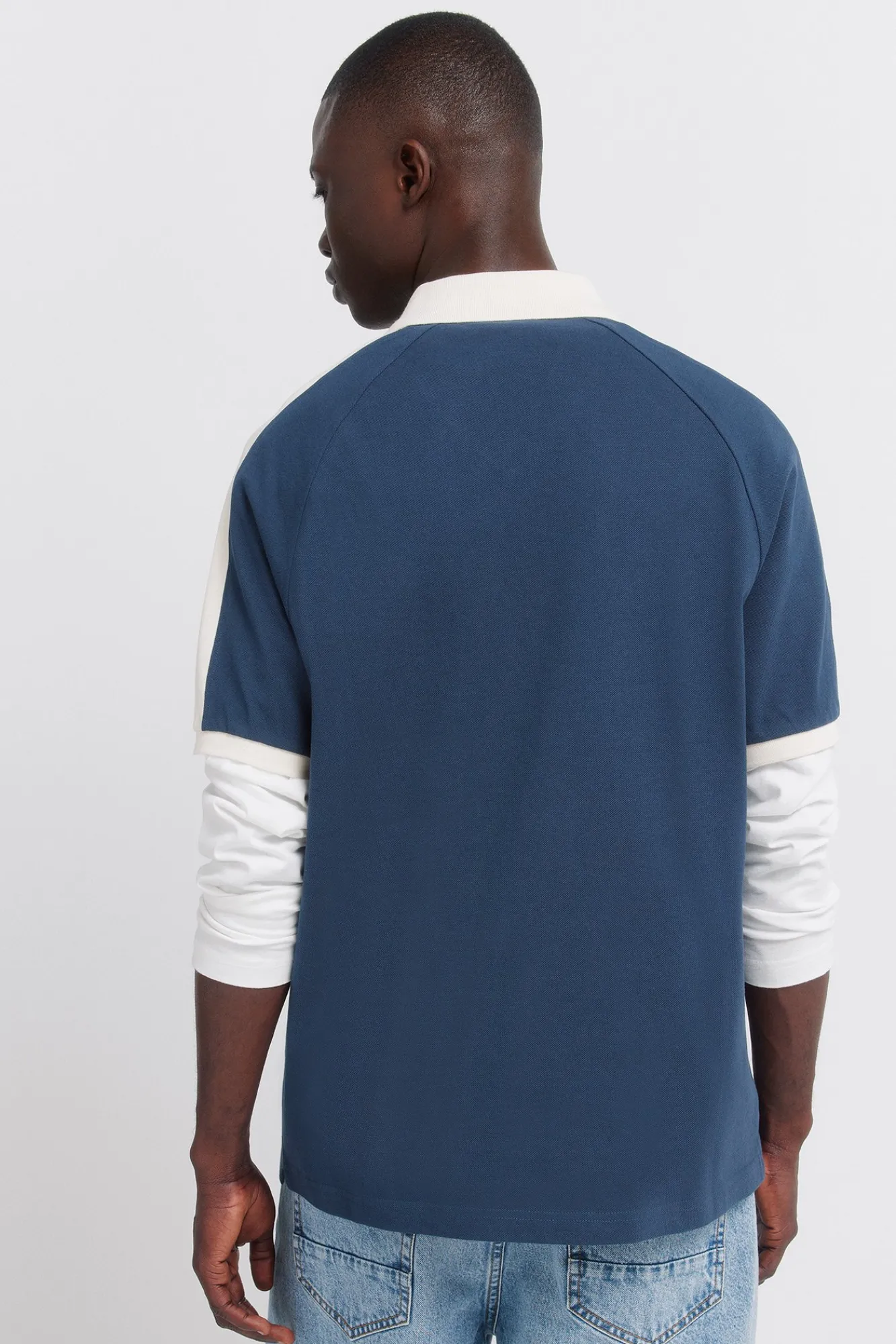 Sale Springfield Polo piqué sport à contraste regular fit bleu