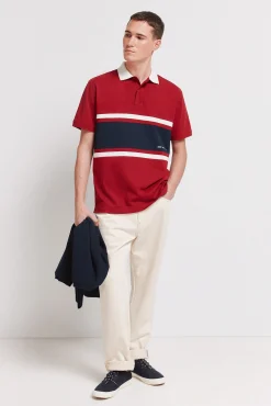 Outlet Springfield Polo sport en piqu&eacute; coupe positionnelle regular fit rouge