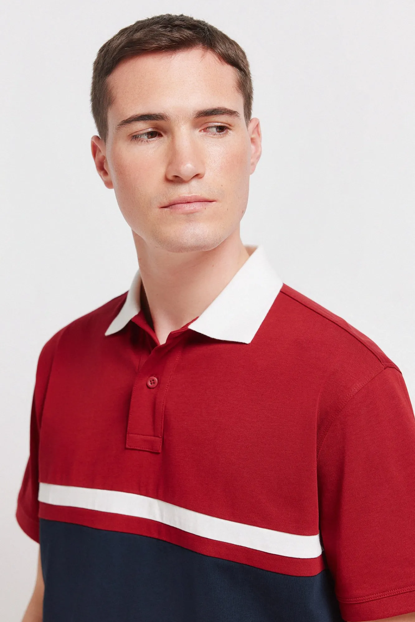 Outlet Springfield Polo sport en piqué coupe positionnelle regular fit rouge