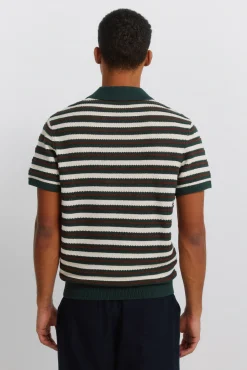 Discount Springfield Polo structuré à rayures bleu
