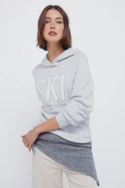 Hot Springfield Pull à capuche « Ski » gris