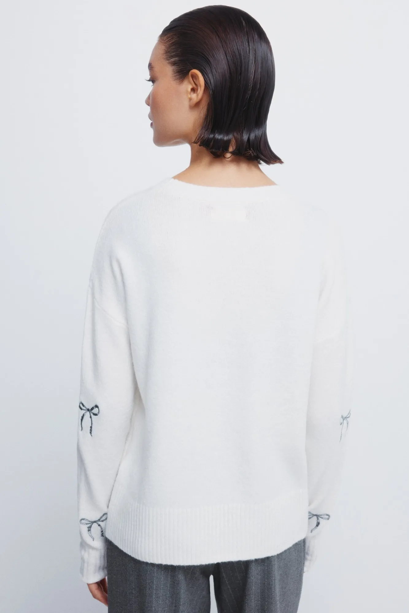 Springfield Pull avec nœuds à paillettes beige