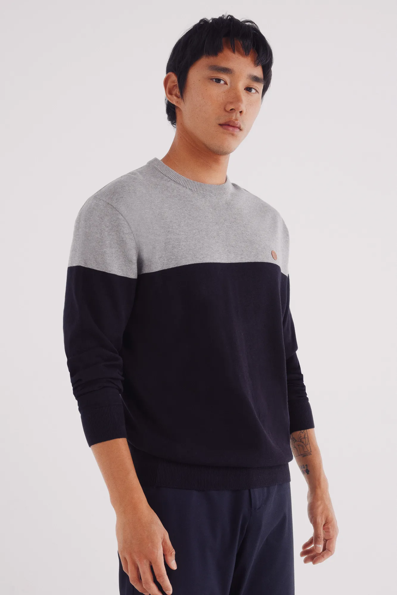 Hot Springfield Pull basique à blocs de couleurs