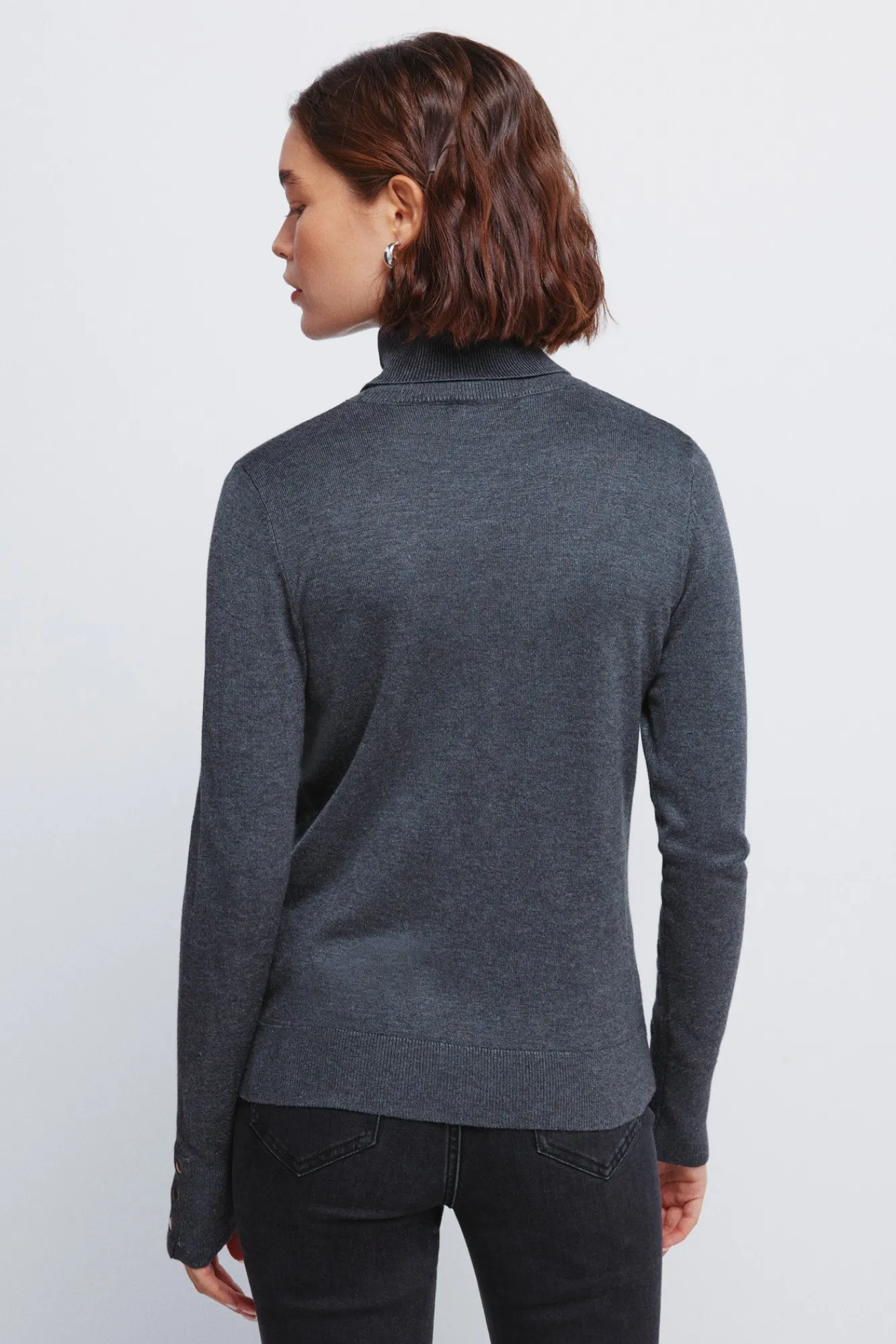 Hot Springfield Pull col avec boutons et poignets