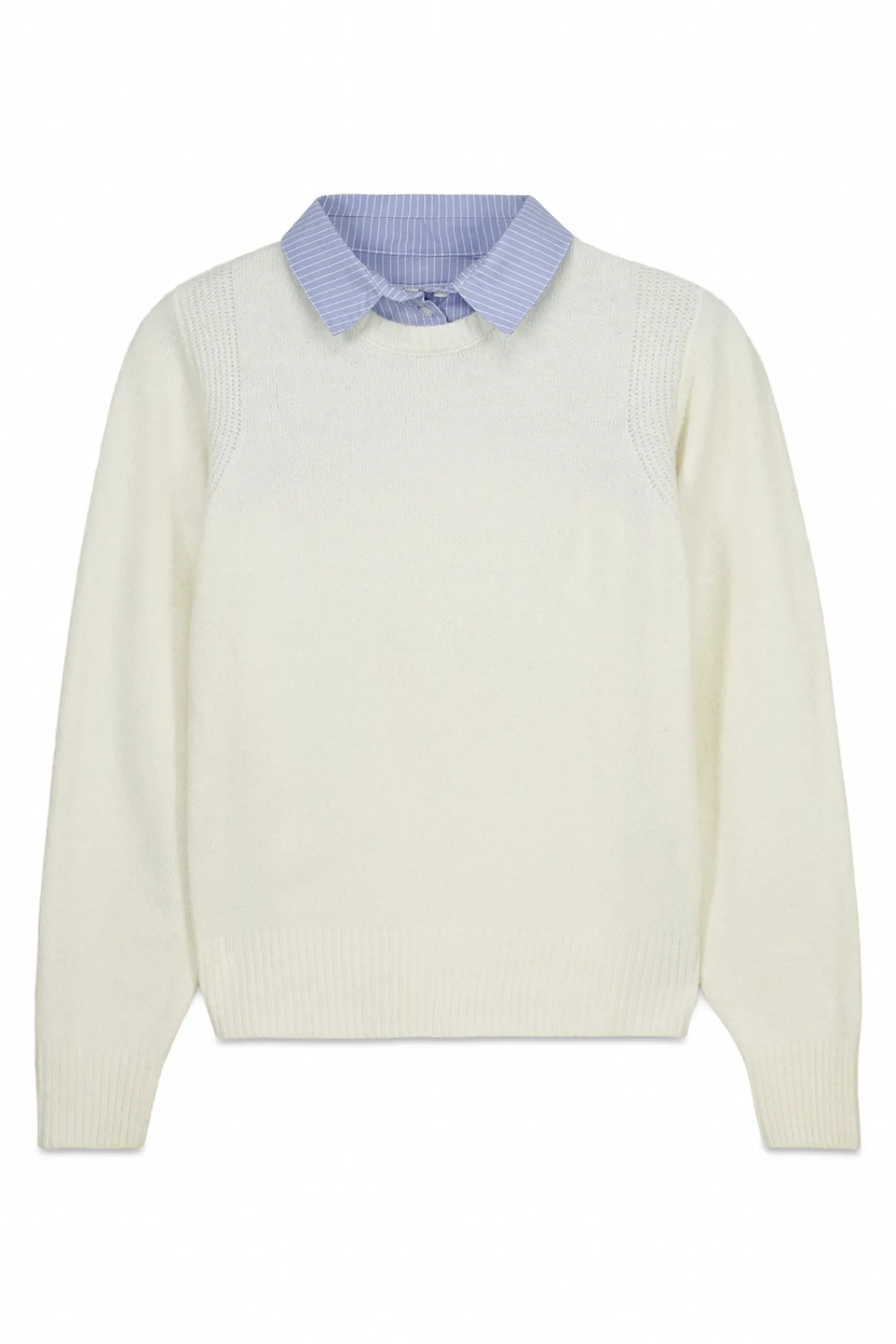 Springfield Pull col en maille marron