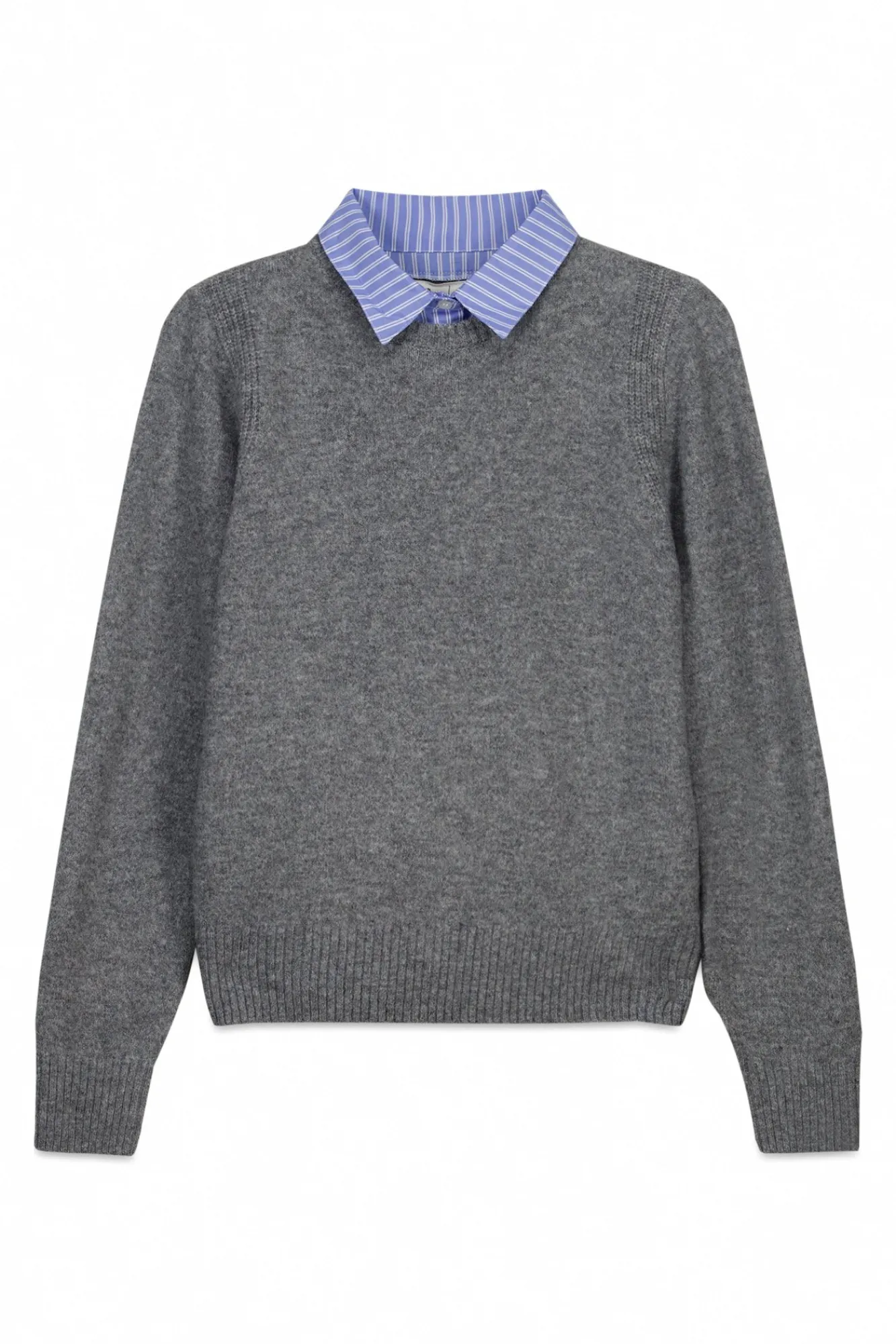 Best Springfield Pull col en maille gris