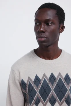 Springfield Pull de No&euml;l en jacquard marron