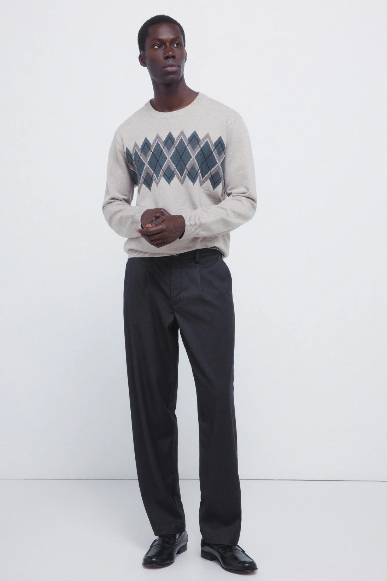 Springfield Pull de Noël en jacquard marron