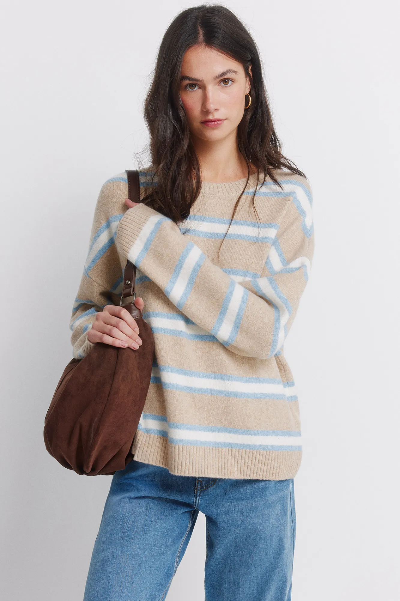 Springfield Pull épaules tombantes bleu