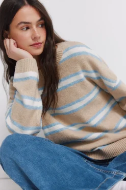 Springfield Pull &eacute;paules tombantes bleu